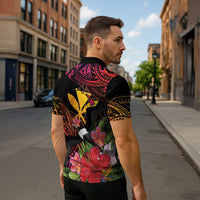 Hawaii Iwa Bird Zipper Polo Shirt Great Frigatebird Kanaka Tropical Hippie Style LT14 - Polynesian Pride