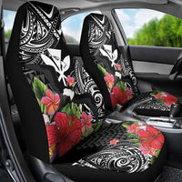 Hawaii Iwa Bird Car Seat Cover Great Frigatebird Kanaka Tropical Flowers LT14 - Polynesian Pride