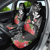Hawaii Iwa Bird Car Seat Cover Great Frigatebird Kanaka Tropical Flowers LT14 - Polynesian Pride