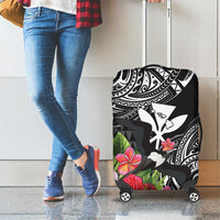 Hawaii Iwa Bird Luggage Cover Great Frigatebird Kanaka Tropical Flowers LT14 - Polynesian Pride