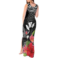 Hawaii Iwa Bird Tank Maxi Dress Great Frigatebird Kanaka Tropical Flowers LT14 - Polynesian Pride