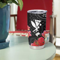 Hawaii Iwa Bird Tumbler Cup Great Frigatebird Kanaka Tropical Flowers LT14 - Polynesian Pride