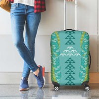 Teal Palaka Hawaii Iwa Bird Luggage Cover Hawaiian Kakau Jade Vine Lei LT14 - Polynesian Pride