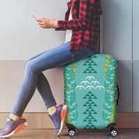 Teal Palaka Hawaii Iwa Bird Luggage Cover Hawaiian Kakau Jade Vine Lei LT14 - Polynesian Pride