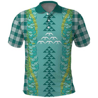 Teal Palaka Hawaii Iwa Bird Polo Shirt Hawaiian Kakau Jade Vine Lei LT14 Teal - Polynesian Pride