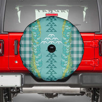 Teal Palaka Hawaii Iwa Bird Spare Tire Cover Hawaiian Kakau Jade Vine Lei LT14 - Polynesian Pride