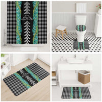 Black Palaka Hawaii Iwa Bird Bathroom Set Hawaiian Kakau Jade Vine Lei - Polynesian Pride