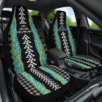 Black Palaka Hawaii Iwa Bird Car Seat Cover Hawaiian Kakau Jade Vine Lei LT14 One Size Black - Polynesian Pride