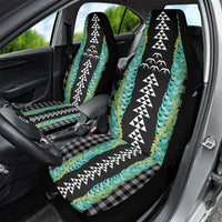 Black Palaka Hawaii Iwa Bird Car Seat Cover Hawaiian Kakau Jade Vine Lei LT14 - Polynesian Pride