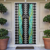 Black Palaka Hawaii Iwa Bird Door Cover Hawaiian Kakau Jade Vine Lei LT14 Black - Polynesian Pride