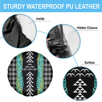 Black Palaka Hawaii Iwa Bird Spare Tire Cover Hawaiian Kakau Jade Vine Lei LT14 - Polynesian Pride