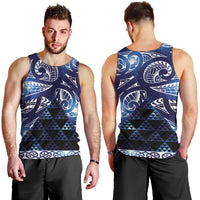 Matariki New Zealand Men Tank Top NZ Niho Taniwha Maori New Year Blue Galaxy