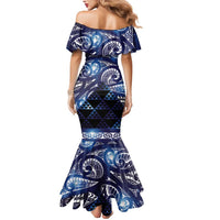 Matariki New Zealand Mermaid Dress NZ Niho Taniwha Maori New Year Blue Galaxy LT14 - Polynesian Pride