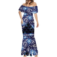 Matariki New Zealand Mermaid Dress NZ Niho Taniwha Maori New Year Blue Galaxy LT14 - Polynesian Pride
