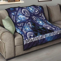 Matariki New Zealand Quilt NZ Niho Taniwha Maori New Year Blue Galaxy
