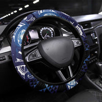 Matariki New Zealand Steering Wheel Cover NZ Niho Taniwha Maori New Year Blue Galaxy