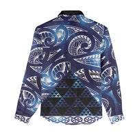 Matariki New Zealand Women Casual Shirt NZ Niho Taniwha Maori New Year Blue Galaxy LT14 - Polynesian Pride