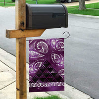 Matariki New Zealand Garden Flag NZ Niho Taniwha Maori New Year Purple Galaxy LT14 - Polynesian Pride