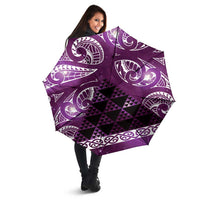 Matariki New Zealand Umbrella NZ Niho Taniwha Maori New Year Purple Galaxy