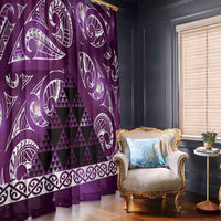 Matariki New Zealand Window Curtain NZ Niho Taniwha Maori New Year Purple Galaxy