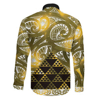 Matariki New Zealand Family Matching Off Shoulder Short Dress and Hawaiian Shirt NZ Niho Taniwha Maori New Year Yellow Galaxy LT14 - Polynesian Pride