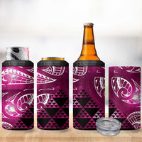 Matariki New Zealand 4 in 1 Can Cooler Tumbler NZ Niho Taniwha Maori New Year Pink Galaxy LT14 - Polynesian Pride
