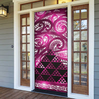 Matariki New Zealand Door Cover NZ Niho Taniwha Maori New Year Pink Galaxy LT14 - Polynesian Pride