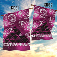 Matariki New Zealand Garden Flag NZ Niho Taniwha Maori New Year Pink Galaxy