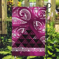 Matariki New Zealand Garden Flag NZ Niho Taniwha Maori New Year Pink Galaxy