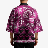 Matariki New Zealand Kimono NZ Niho Taniwha Maori New Year Pink Galaxy