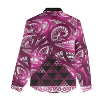 Matariki New Zealand Women Casual Shirt NZ Niho Taniwha Maori New Year Pink Galaxy LT14 - Polynesian Pride