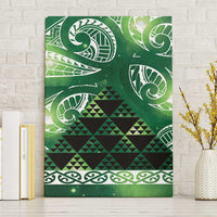 Matariki New Zealand Canvas Wall Art NZ Niho Taniwha Maori New Year Green Galaxy