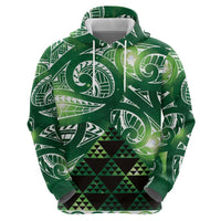 Matariki New Zealand Hoodie NZ Niho Taniwha Maori New Year Green Galaxy LT14 - Polynesian Pride