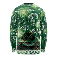 Matariki New Zealand Long Sleeve Shirt NZ Niho Taniwha Maori New Year Green Galaxy LT14 - Polynesian Pride
