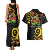 Personalised Vanuatu 678 Couples Matching Tank Maxi Dress and Hawaiian Shirt Proud To Be A Ni-Van LT14 - Polynesian Pride