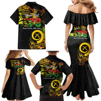 Personalised Vanuatu 678 Family Matching Mermaid Dress and Hawaiian Shirt Proud To Be A Ni-Van LT14 - Polynesian Pride
