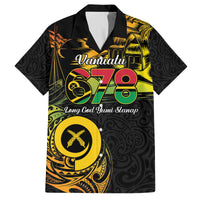 Personalised Vanuatu 678 Family Matching Off Shoulder Short Dress and Hawaiian Shirt Proud To Be A Ni-Van LT14 Dad's Shirt - Short Sleeve Black - Polynesian Pride