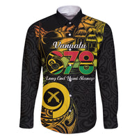 Personalised Vanuatu 678 Family Matching Short Sleeve Bodycon Dress and Hawaiian Shirt Proud To Be A Ni-Van LT14 Dad's Shirt - Long Sleeve Black - Polynesian Pride