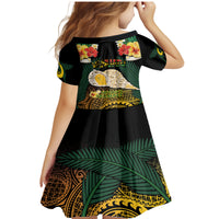 Vanuatu Triton's Trumpet Family Matching Mermaid Dress and Hawaiian Shirt Tropical Flowers Vanuatuan Map LT14 - Polynesian Pride