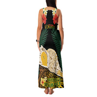 Vanuatu Triton's Trumpet Family Matching Tank Maxi Dress and Hawaiian Shirt Tropical Flowers Vanuatuan Map LT14 - Polynesian Pride