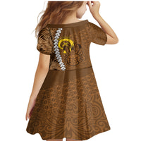 Vanuatu Coconut Crab Family Matching Mermaid Dress and Hawaiian Shirt Ni-Van Tropical Leaves With Sand Drawing Art LT14 - Polynesian Pride