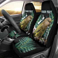 Personalised New Zealand Kakapo Car Seat Cover Aotearoa Fern With Manuka LT14 - Polynesian Pride