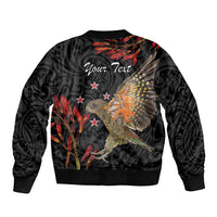 Personalised New Zealand Kea Bomber Jacket Nestor Notabilis With Harakeke Maori Pattern LT14 - Polynesian Pride
