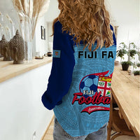 Fiji Football Women Casual Shirt Fijian Tapa Pattern Sporty Style LT14 - Polynesian Pride