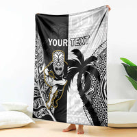 Custom Fiji And New Zealand Rugby Blanket Aotearoa Silver Fern Mix Fijian Tapa Pattern LT14 - Polynesian Pride
