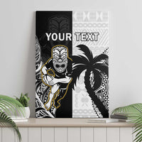 Custom Fiji And New Zealand Rugby Canvas Wall Art Aotearoa Silver Fern Mix Fijian Tapa Pattern LT14 - Polynesian Pride