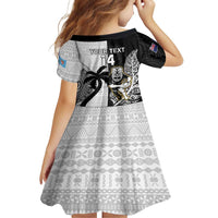 Custom Fiji And New Zealand Rugby Family Matching Tank Maxi Dress and Hawaiian Shirt Aotearoa Silver Fern Mix Fijian Tapa Pattern LT14 - Polynesian Pride