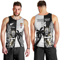 Custom Fiji And New Zealand Rugby Men Tank Top Aotearoa Silver Fern Mix Fijian Tapa Pattern LT14 - Polynesian Pride