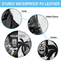Custom Fiji And New Zealand Rugby Spare Tire Cover Aotearoa Silver Fern Mix Fijian Tapa Pattern LT14 - Polynesian Pride