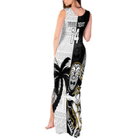 Custom Fiji And New Zealand Rugby Tank Maxi Dress Aotearoa Silver Fern Mix Fijian Tapa Pattern LT14 - Polynesian Pride